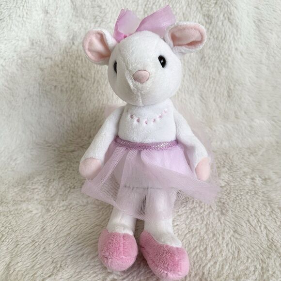 Douglas Cuddle Toy Petunia Ballerina Mouse Plush 10” Stuffed Animal - Picture 1 of 5
